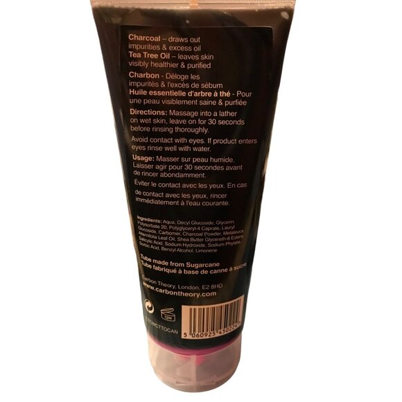 Carbon Theory Charcoal & Tea Tree Oil Breakout Facial Cleansing Wash 200ml - Picture 3 of 3
